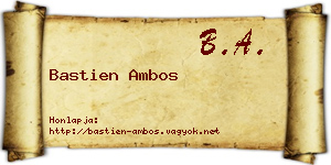 Bastien Ambos névjegykártya